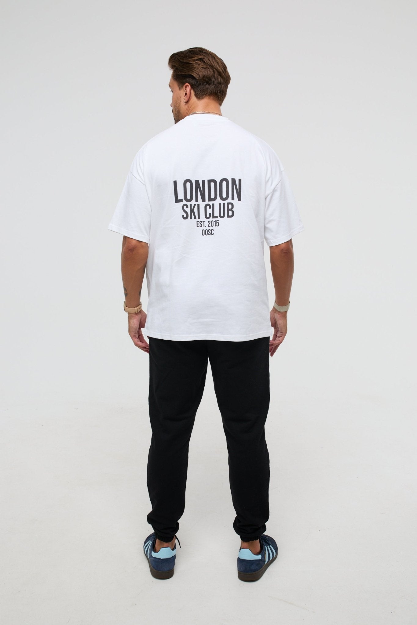 London Ski Club Oversize T-Shirt - White - OOSC Clothing - USA