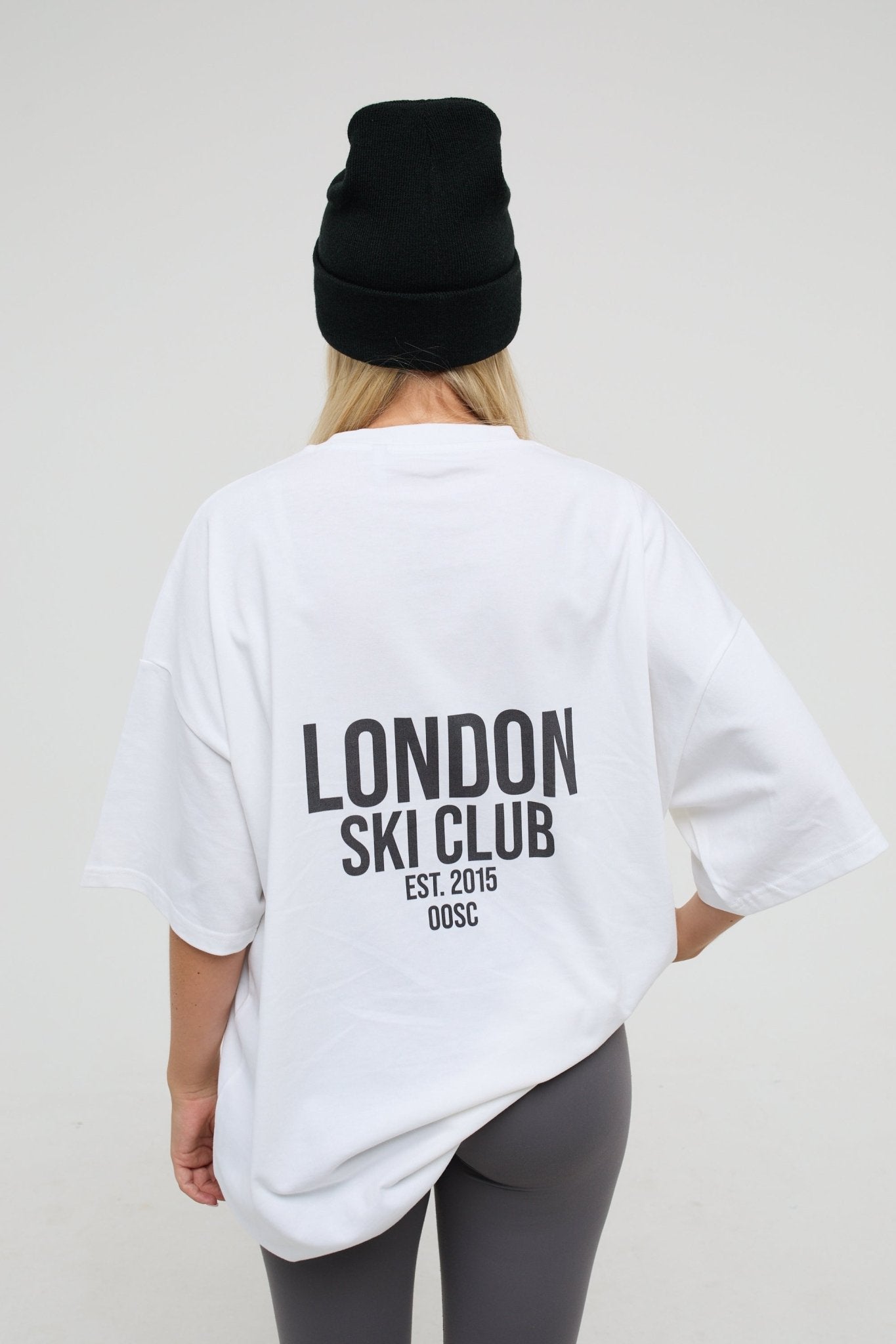 London Ski Club Oversize T-Shirt - White - OOSC Clothing - USA