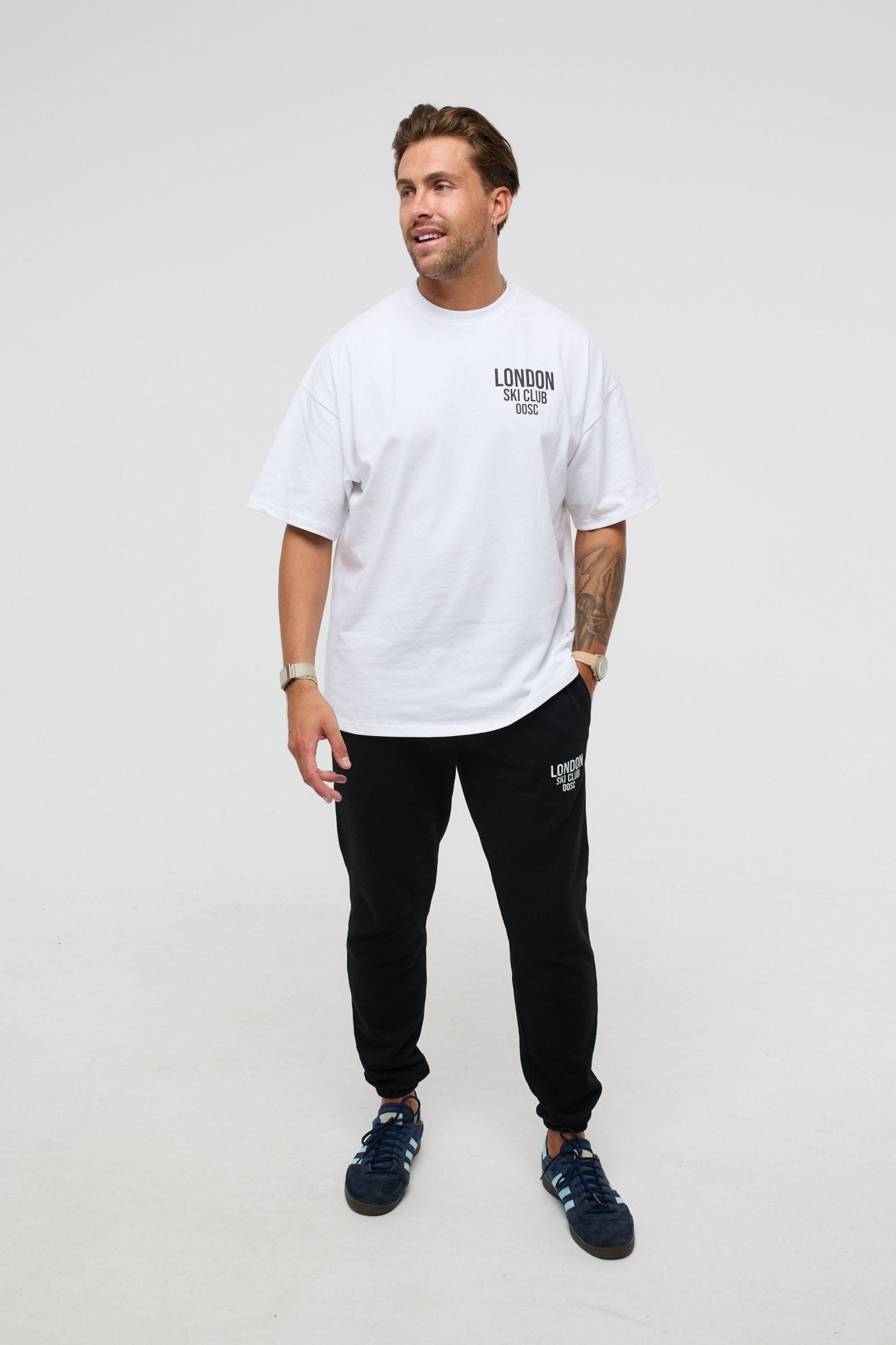 London Ski Club Oversize T-Shirt - White - OOSC Clothing - USA