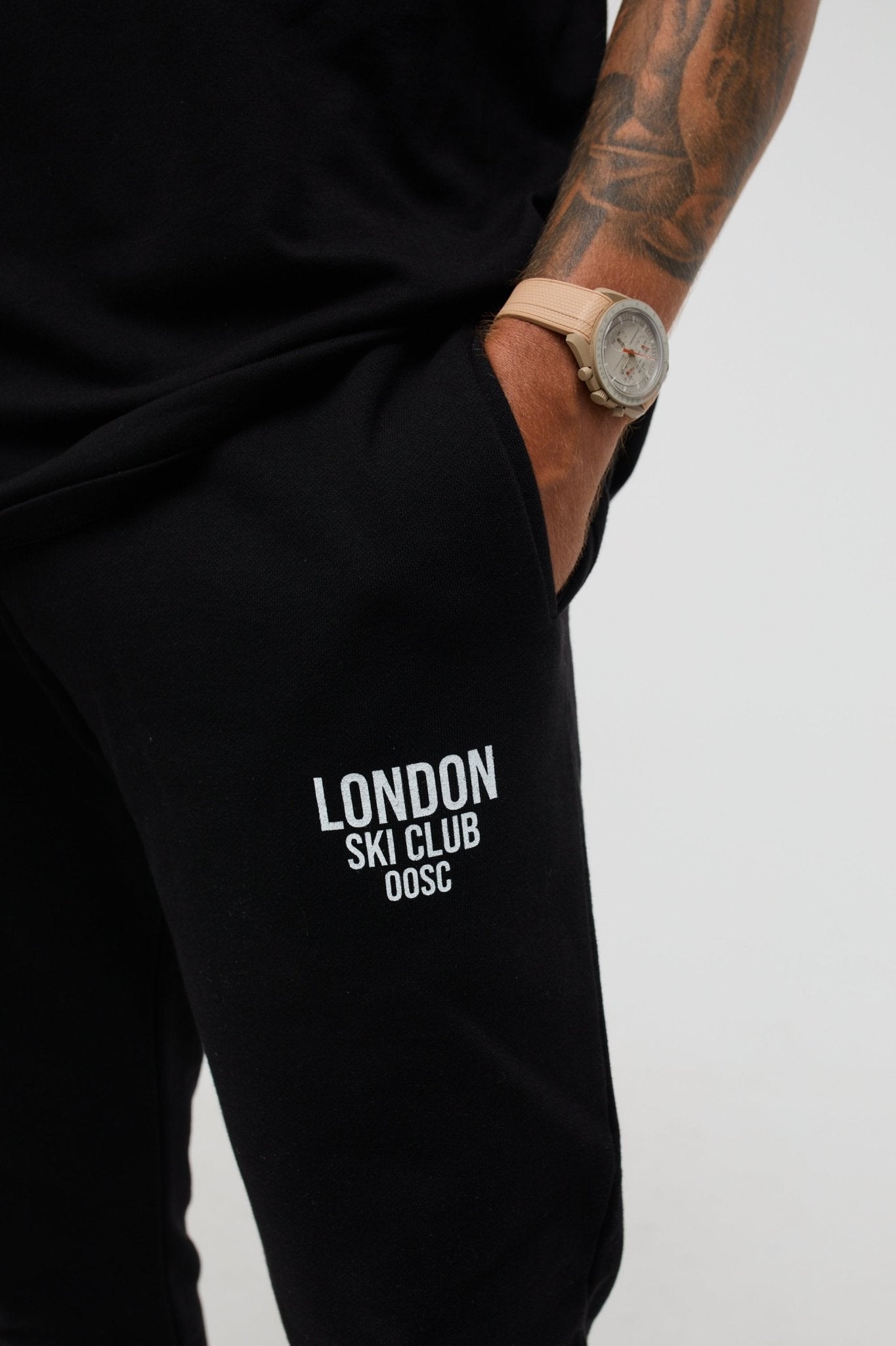 London Ski Club Sweatpants - Black - OOSC Clothing - USA