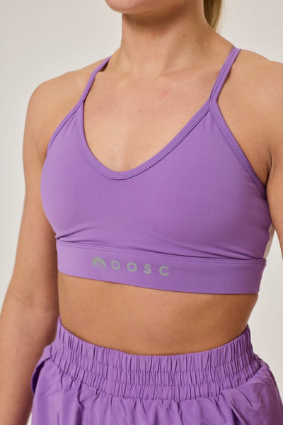 Medium Support Infinite Sports Bra - Purple - OOSC Clothing - USA