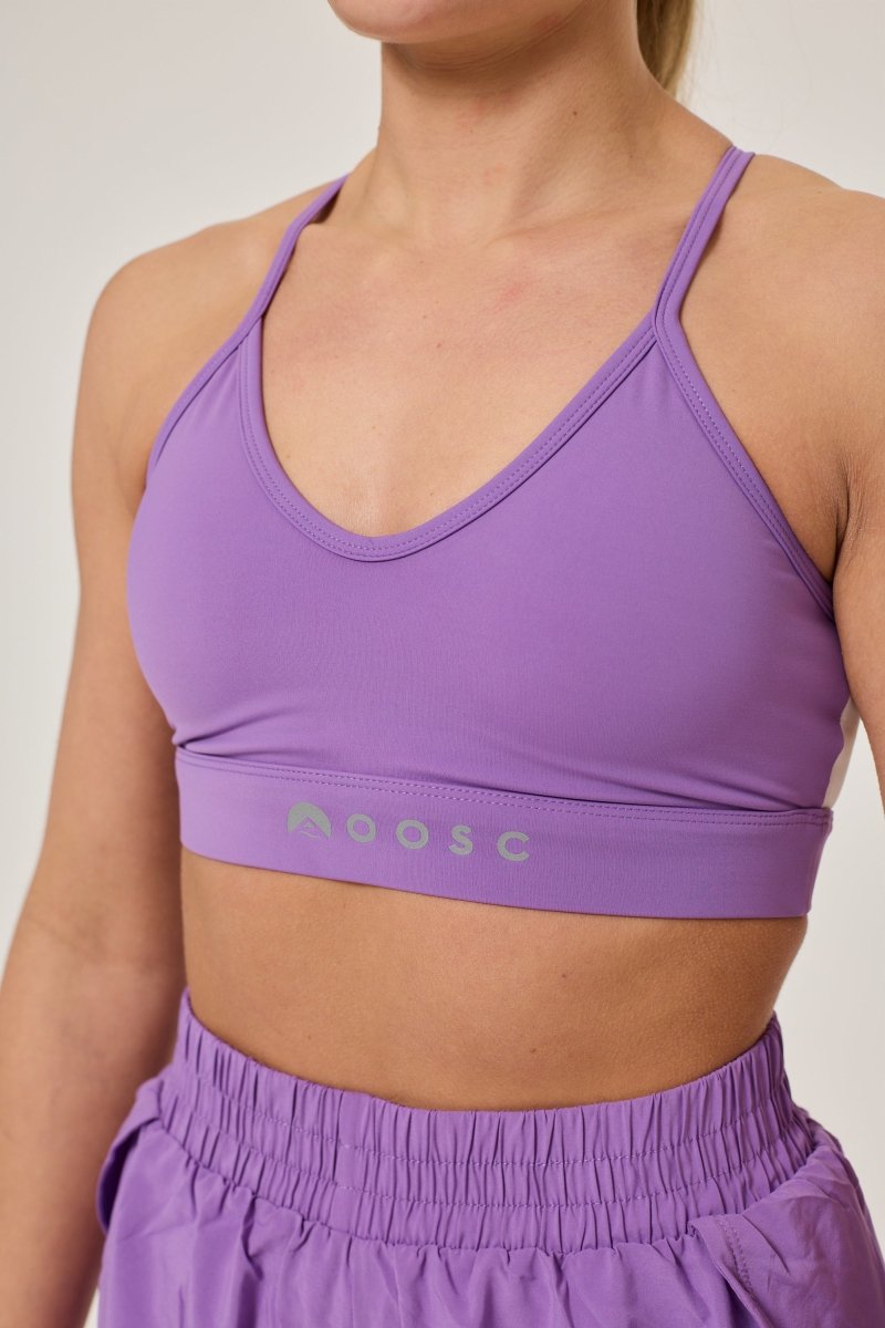 Medium Support Infinite Sports Bra - Purple - OOSC Clothing - USA