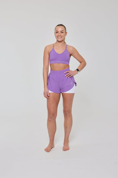 Medium Support Infinite Sports Bra - Purple - OOSC Clothing - USA