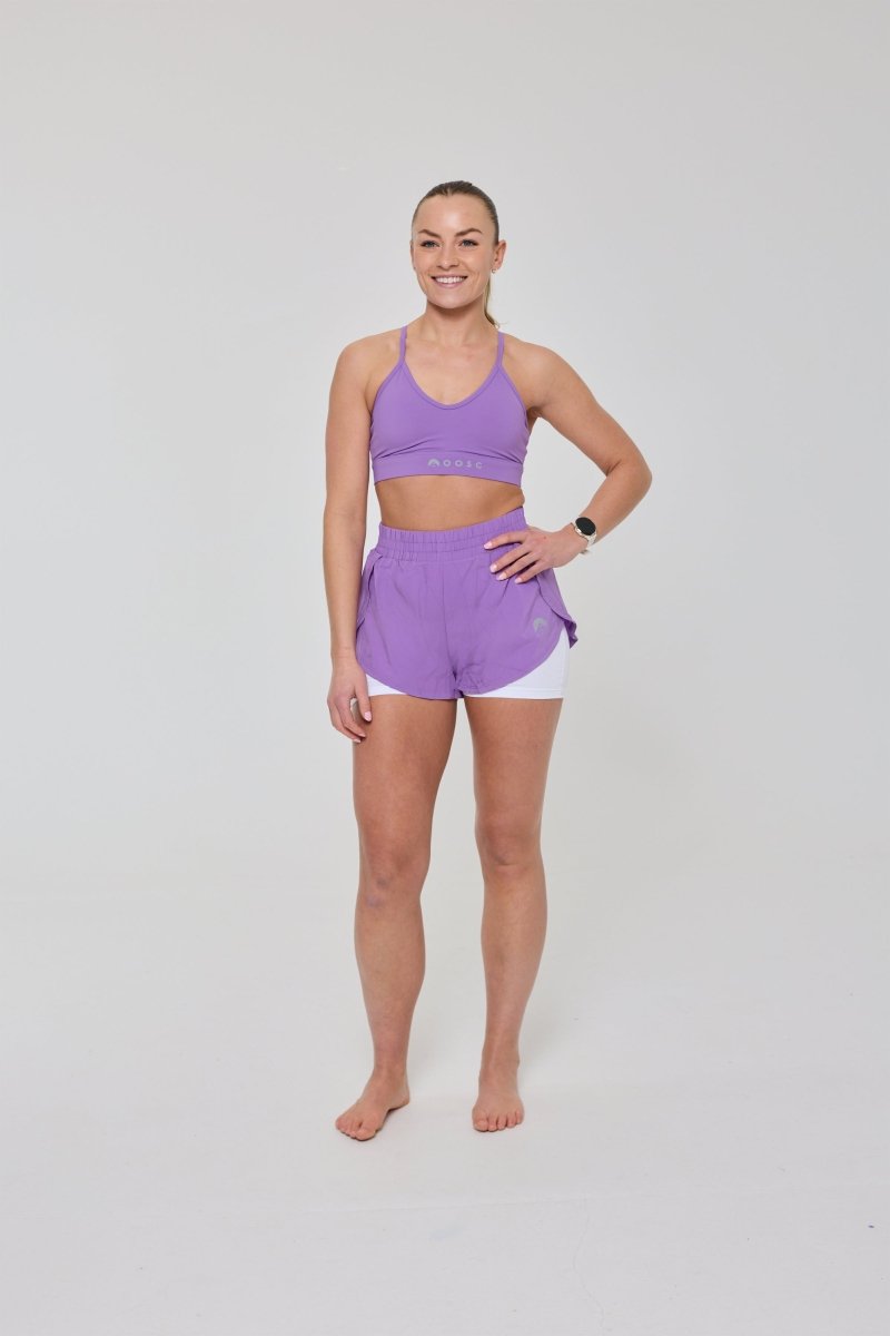Medium Support Infinite Sports Bra - Purple - OOSC Clothing - USA