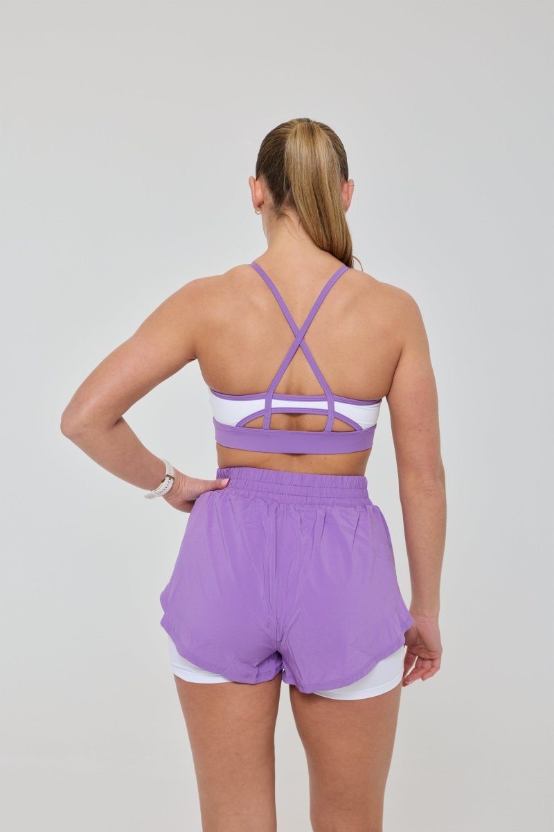 Medium Support Infinite Sports Bra - Purple - OOSC Clothing - USA