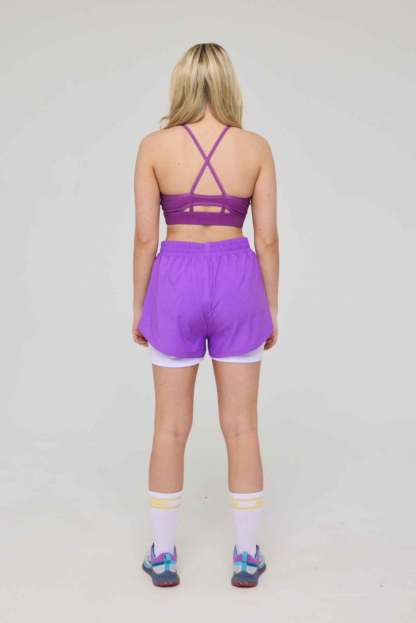 Medium Support Infinite Sports Bra - Purple - OOSC Clothing - USA