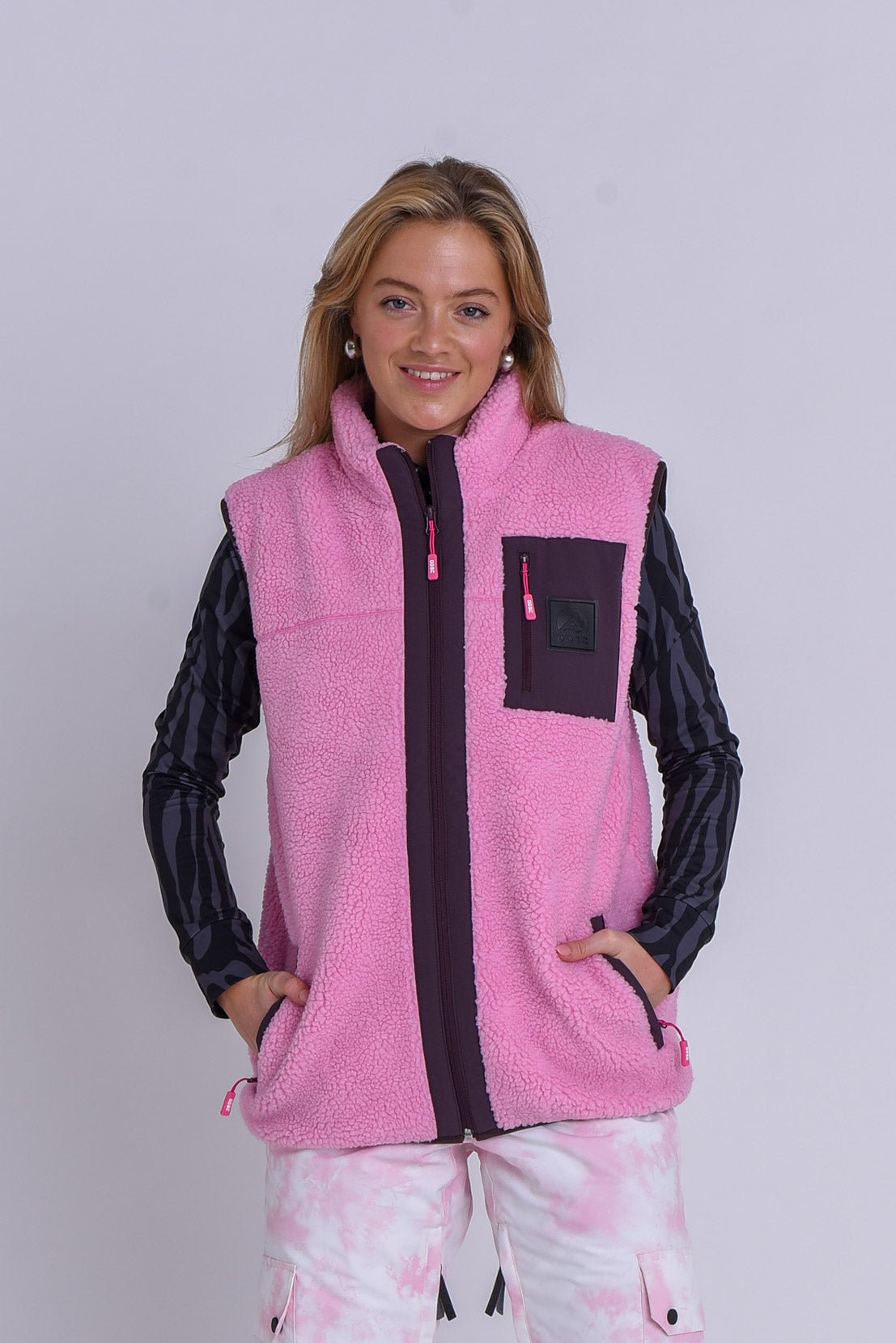 Method Sherpa Vest Dusky Pink - Women's - OOSC Clothing - USA