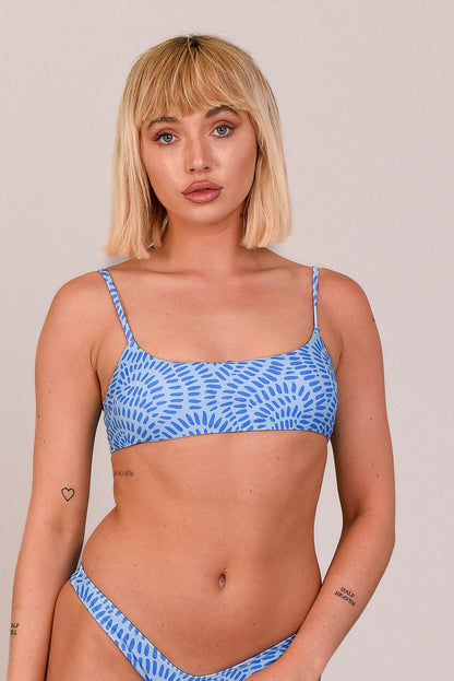 Moroccan Dream Lace up Crop Bikini Top - OOSC Clothing - USA