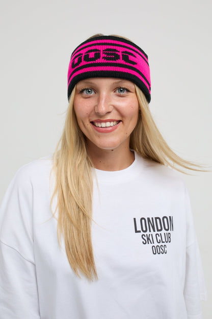 OOSC Après Headband - Black and Pink - OOSC Clothing - USA