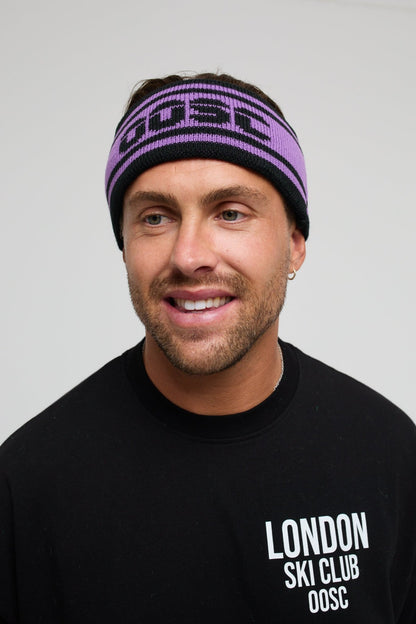 OOSC Après Headband - Black and Purple - OOSC Clothing - USA