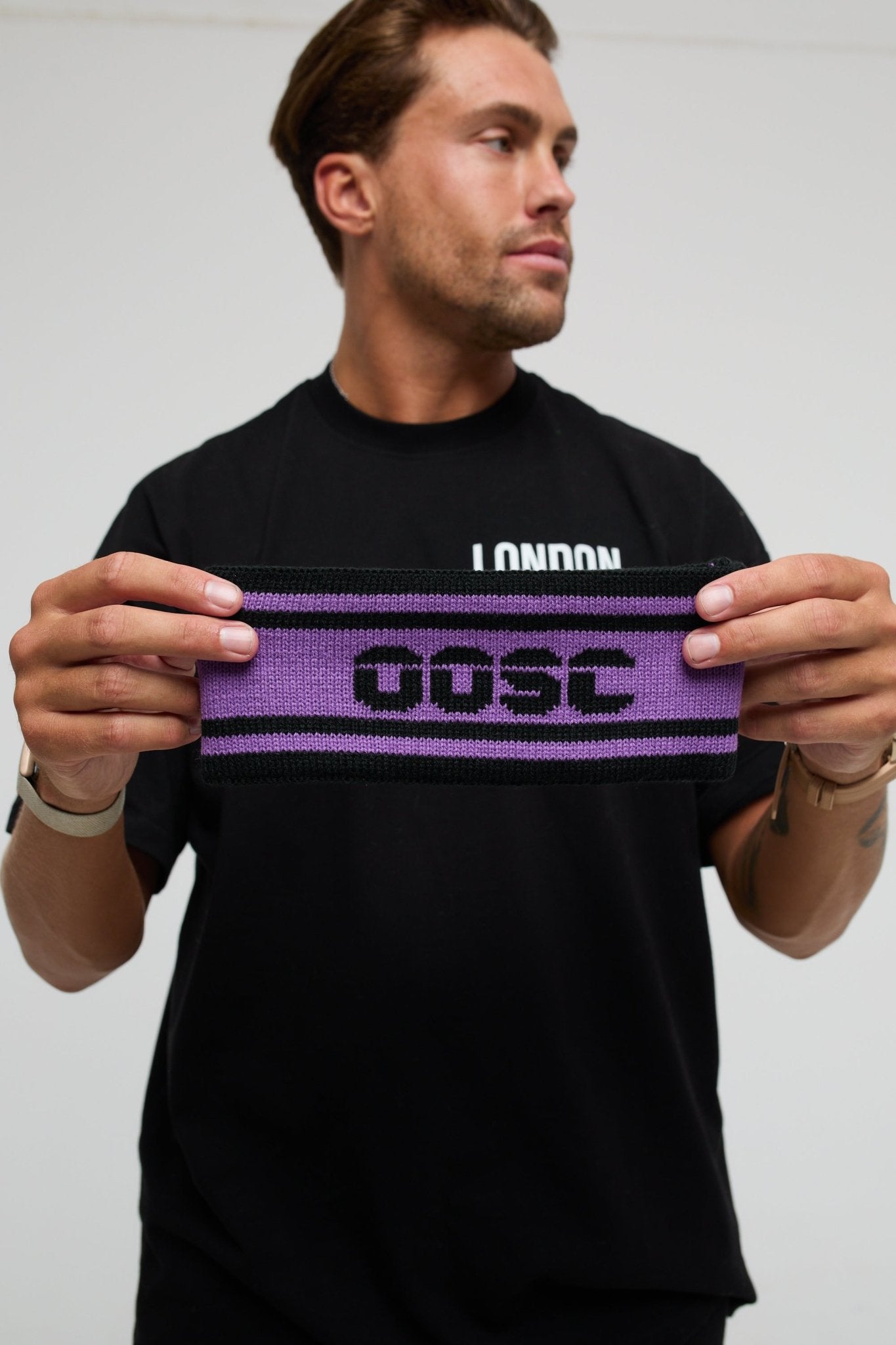 OOSC Après Headband - Black and Purple - OOSC Clothing - USA