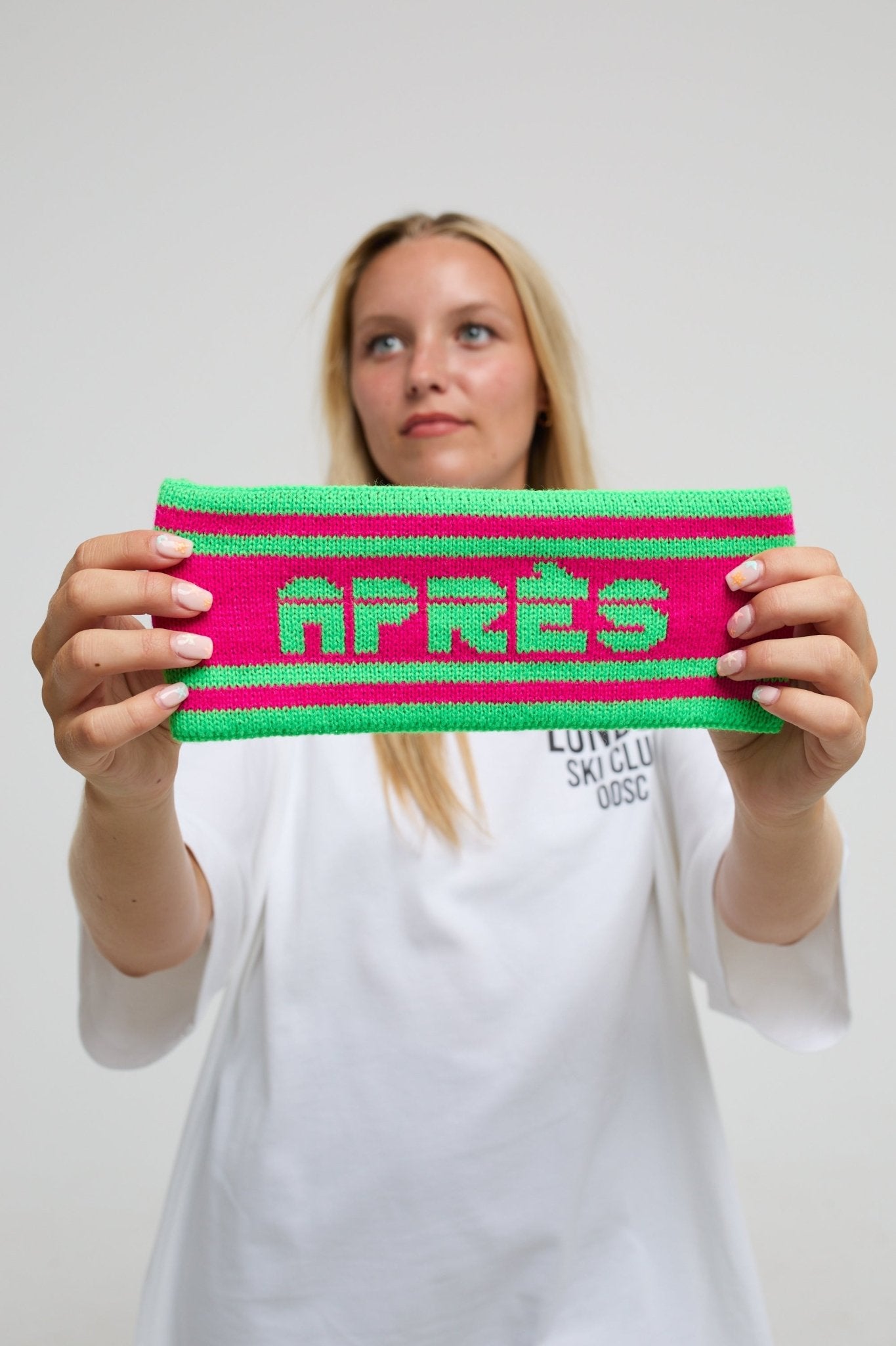 OOSC Après Headband - Green and Pink - OOSC Clothing - USA