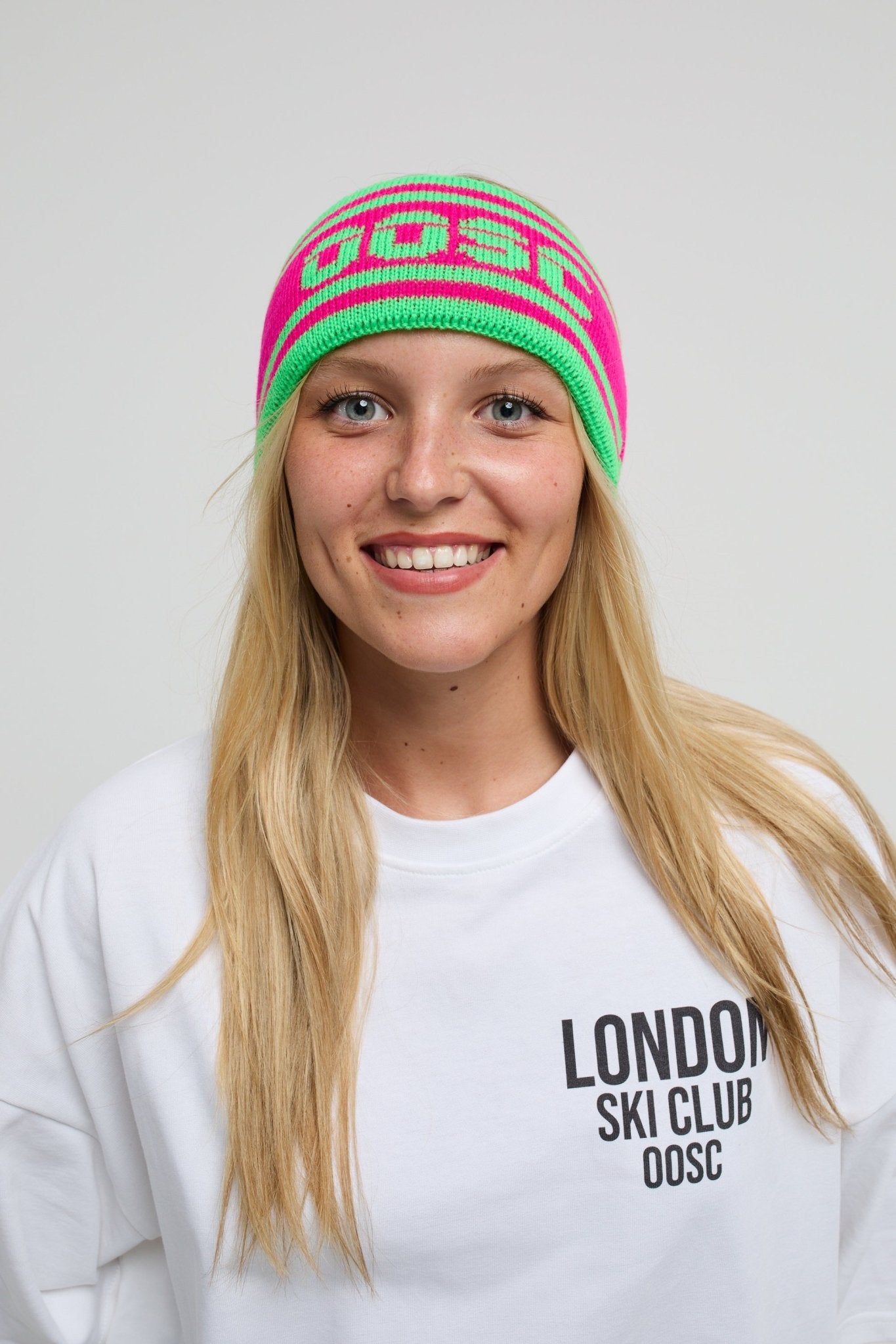 OOSC Après Headband - Green and Pink - OOSC Clothing - USA