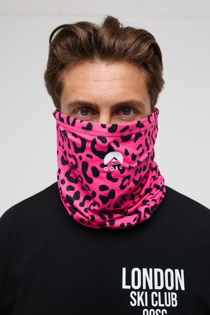 OOSC Neckwarmer - Hotel California Pink Leopard - OOSC Clothing - USA