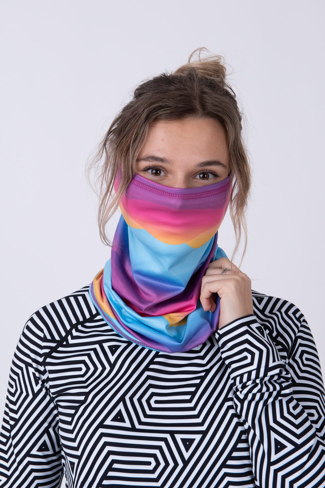 OOSC Neckwarmer - Mambo Sunset Print - OOSC Clothing - USA