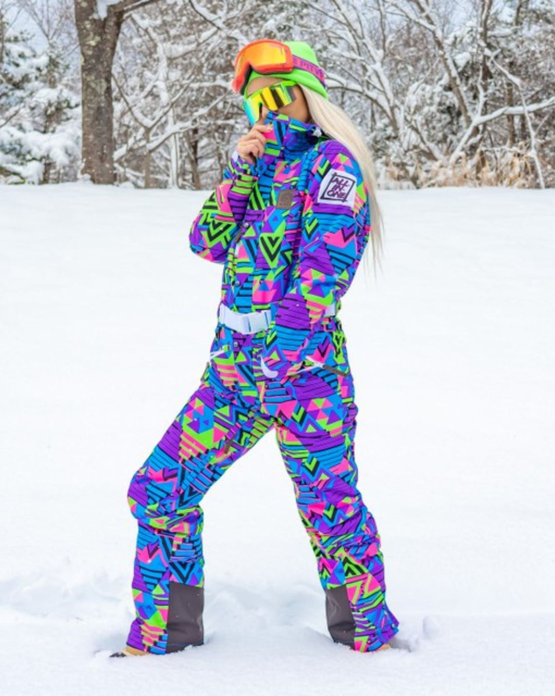 Vintage Womens Ski Pants Purple Ski Overalls Winter Hipster