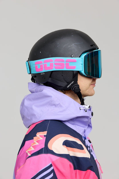 OOSC Vizion Ski & Snowboard Goggles - Neon Blue and Pink - OOSC Clothing - USA