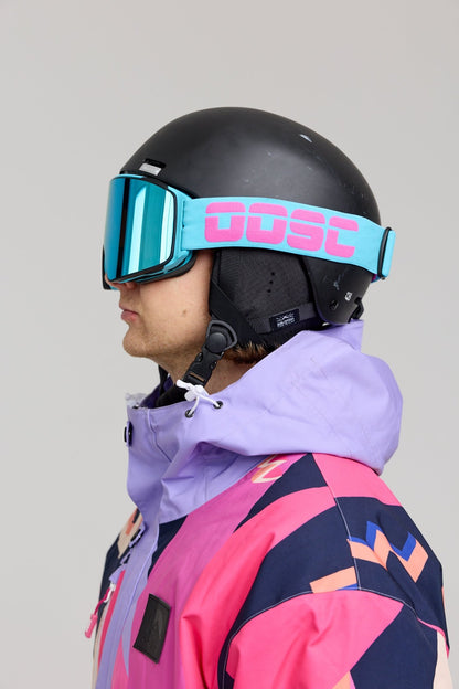 OOSC Vizion Ski & Snowboard Goggles - Neon Blue and Pink - OOSC Clothing - USA