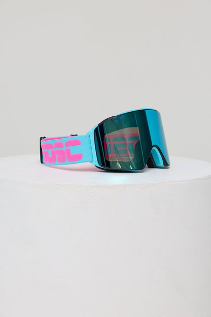 OOSC Vizion Ski & Snowboard Goggles - Neon Blue and Pink - OOSC Clothing - USA