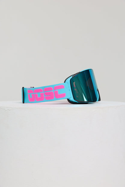 OOSC Vizion Ski & Snowboard Goggles - Neon Blue and Pink - OOSC Clothing - USA