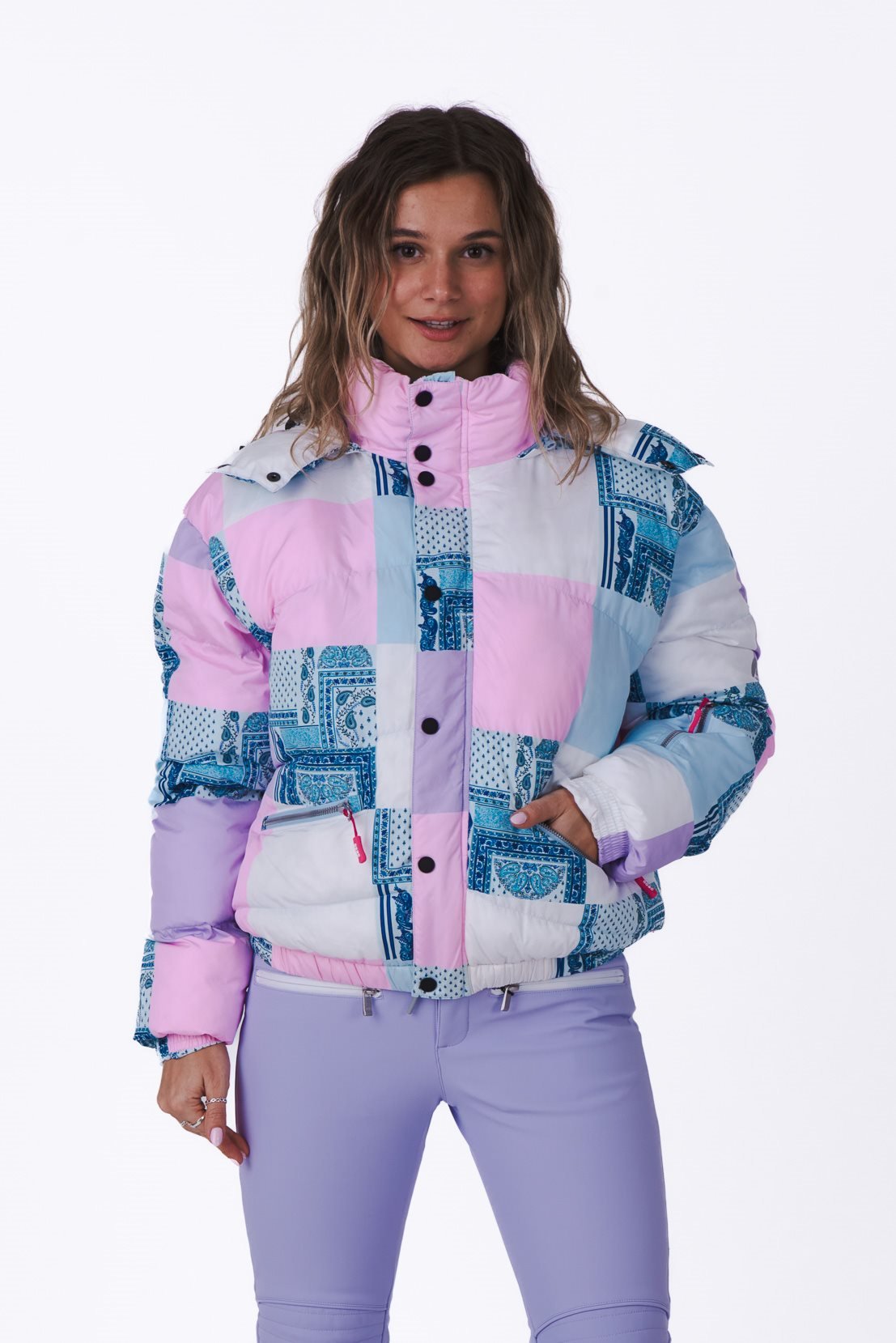 Patchwork Chic Puffer Jacket - OOSC Clothing - USA