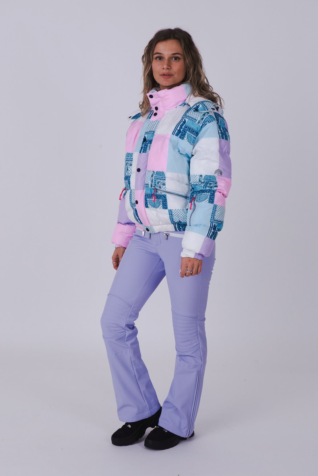 Patchwork Chic Puffer Jacket - OOSC Clothing - USA