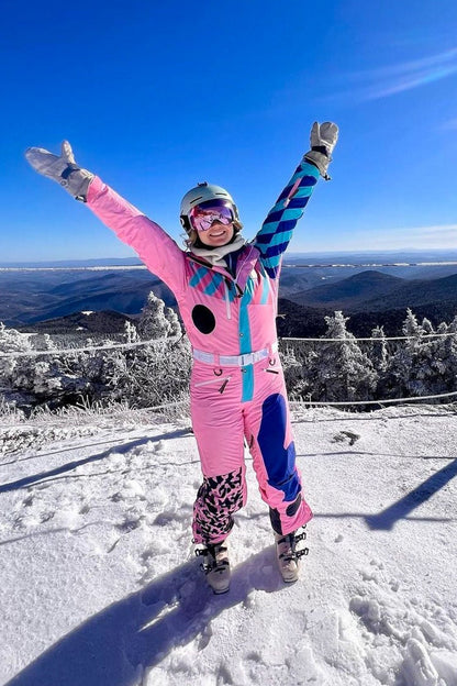 Penfold in Pink Ski Suit - Women's Curved - OOSC Clothing - USA