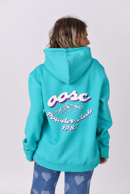 Powder Club Hoodie - Aqua - OOSC Clothing - USA