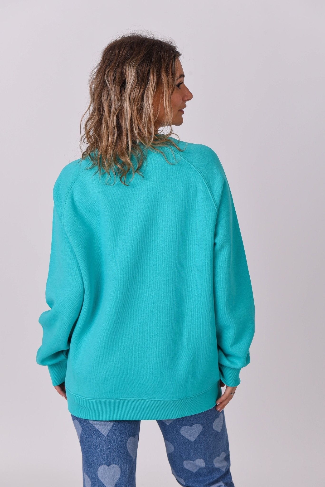 Powder Club Sweatshirt - Aqua - OOSC Clothing - USA