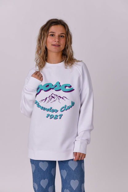 Powder Club Sweatshirt - White - OOSC Clothing - USA