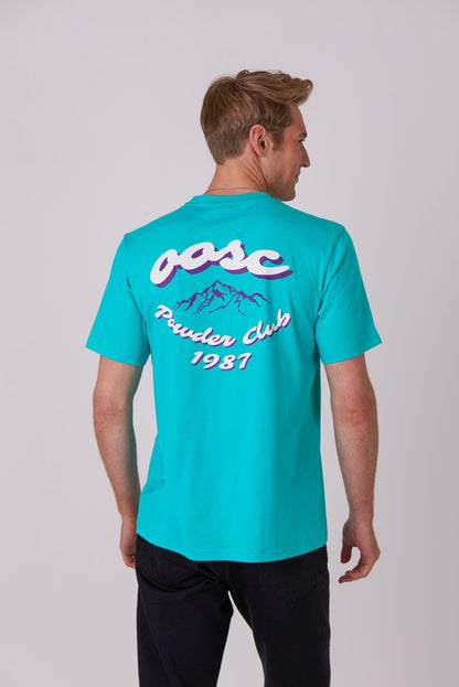 Powder Club T-Shirt - Aqua - OOSC Clothing - USA