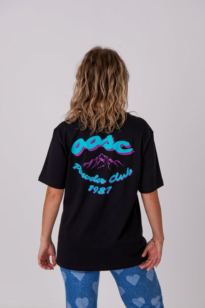 Powder Club T-Shirt - Black - OOSC Clothing - USA