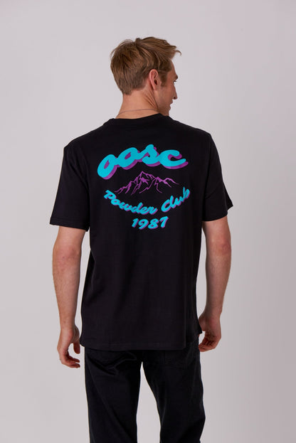 Powder Club T-Shirt - Black - OOSC Clothing - USA