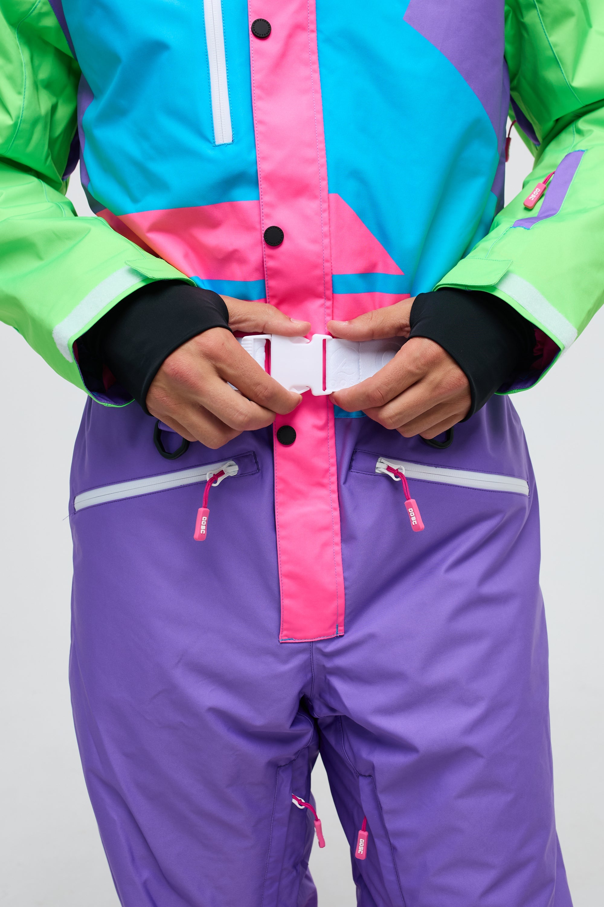 Powder Hound Neon Ski Suit | Retro Snow Suit (Men's) - OOSC