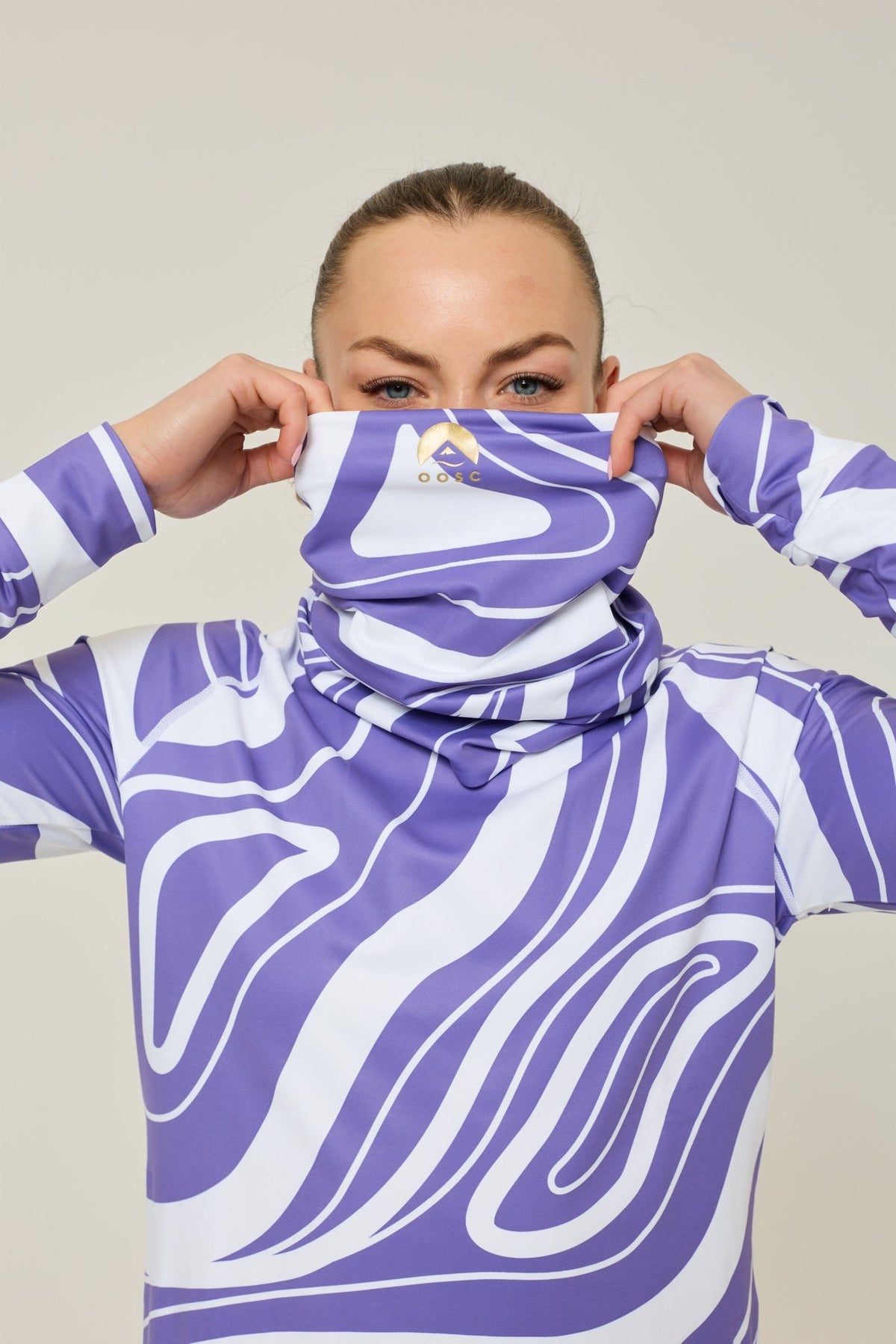 Purple Swirl Neck Warmer - OOSC Clothing - USA