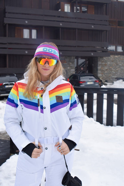 Rainbow Road Curved Women's Ski Suit - OOSC Clothing - USA