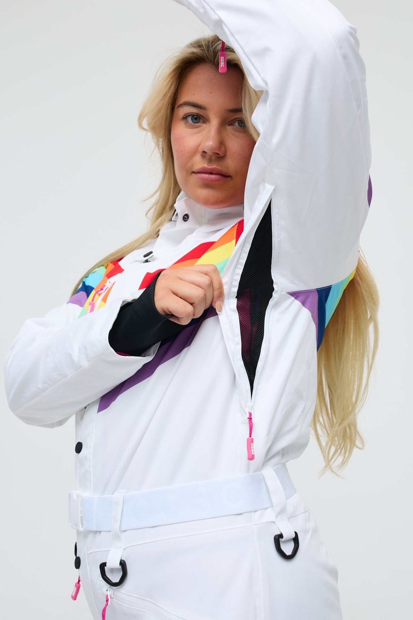 Rainbow Road Curved Women's Ski Suit - OOSC Clothing - USA