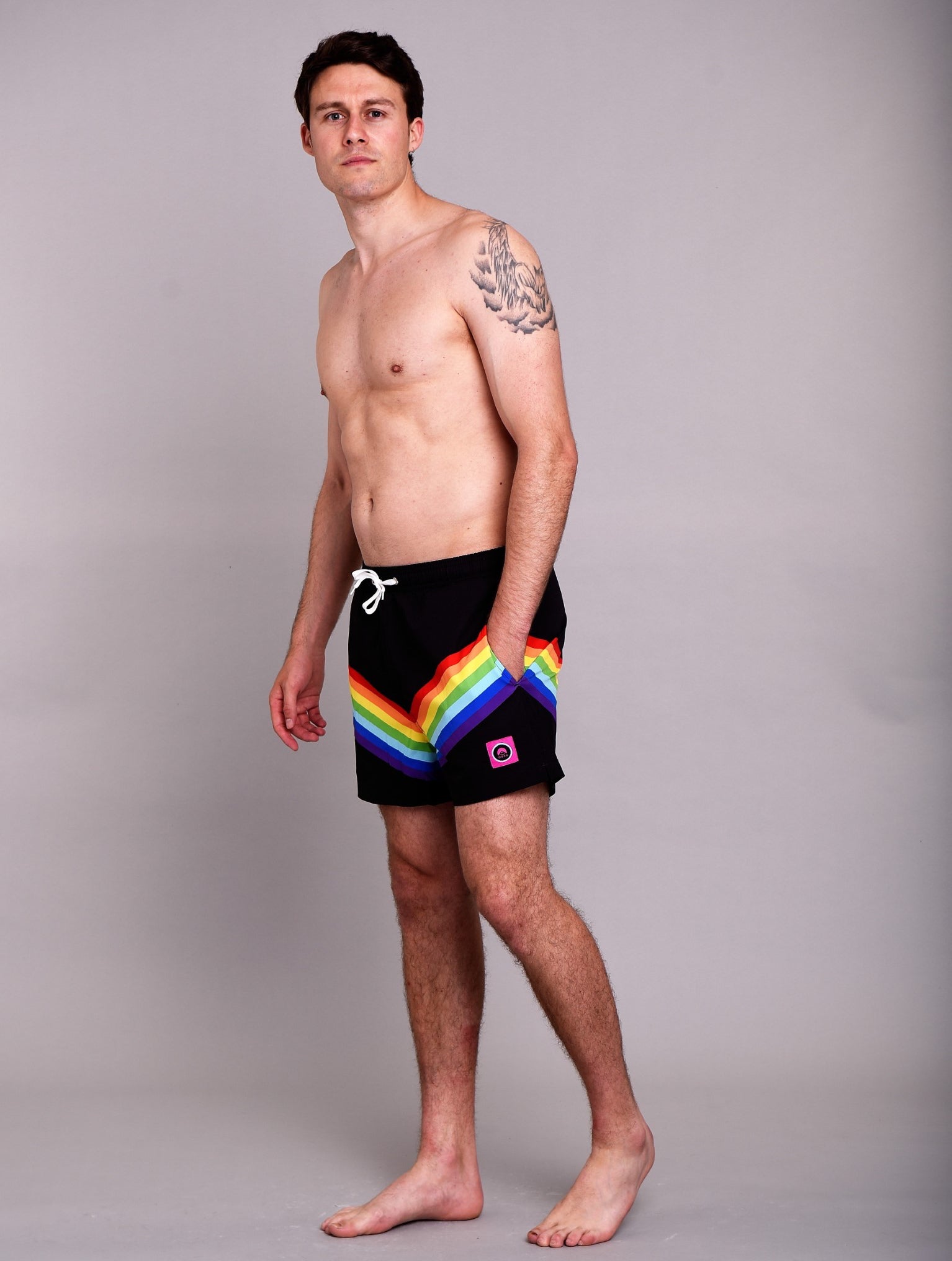 Rainbow Road Men's Swim Shorts - OOSC Clothing - USA