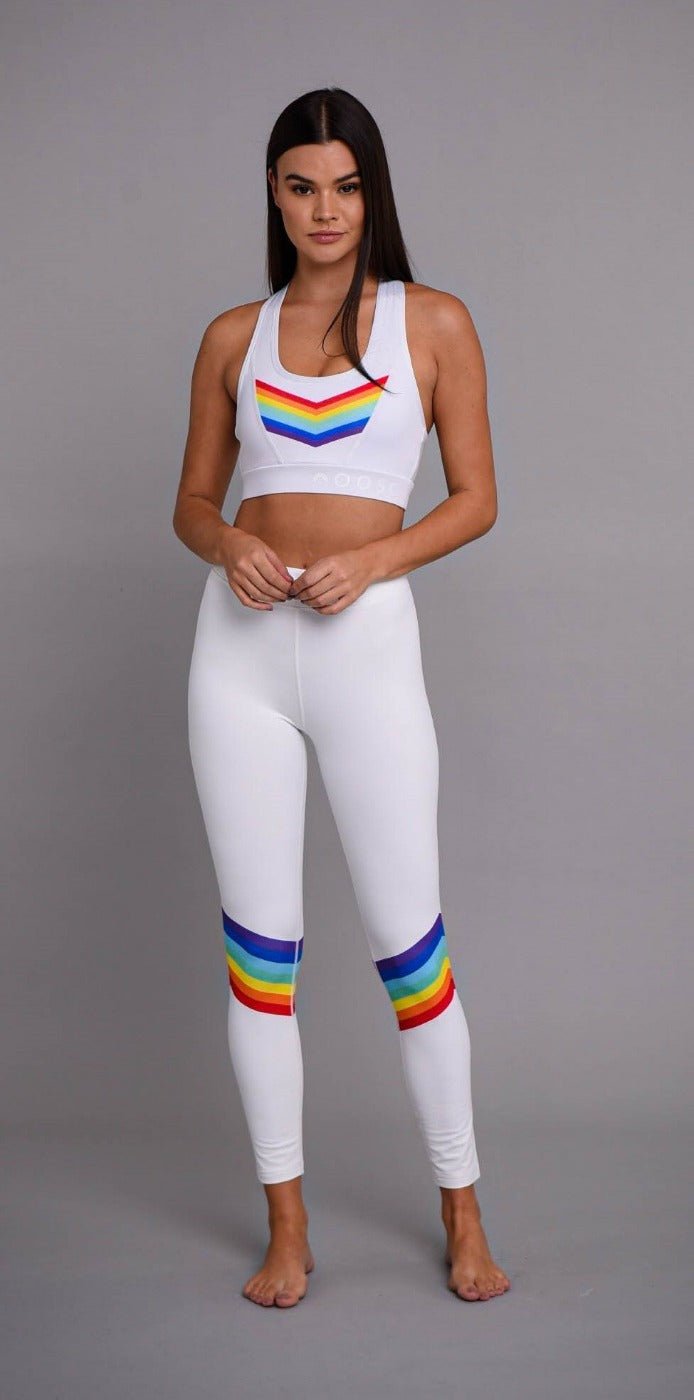 Rainbow Road Women's Baselayer Leggings - OOSC Clothing - USA