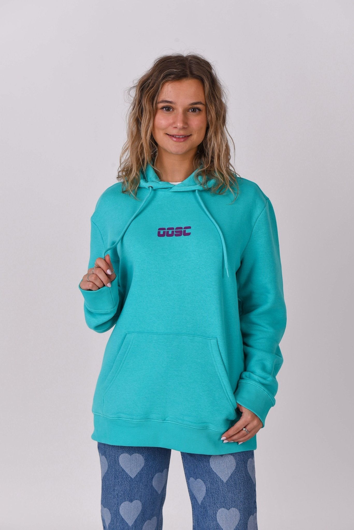 Retro OOSC Hoodie - Aqua - OOSC Clothing - USA