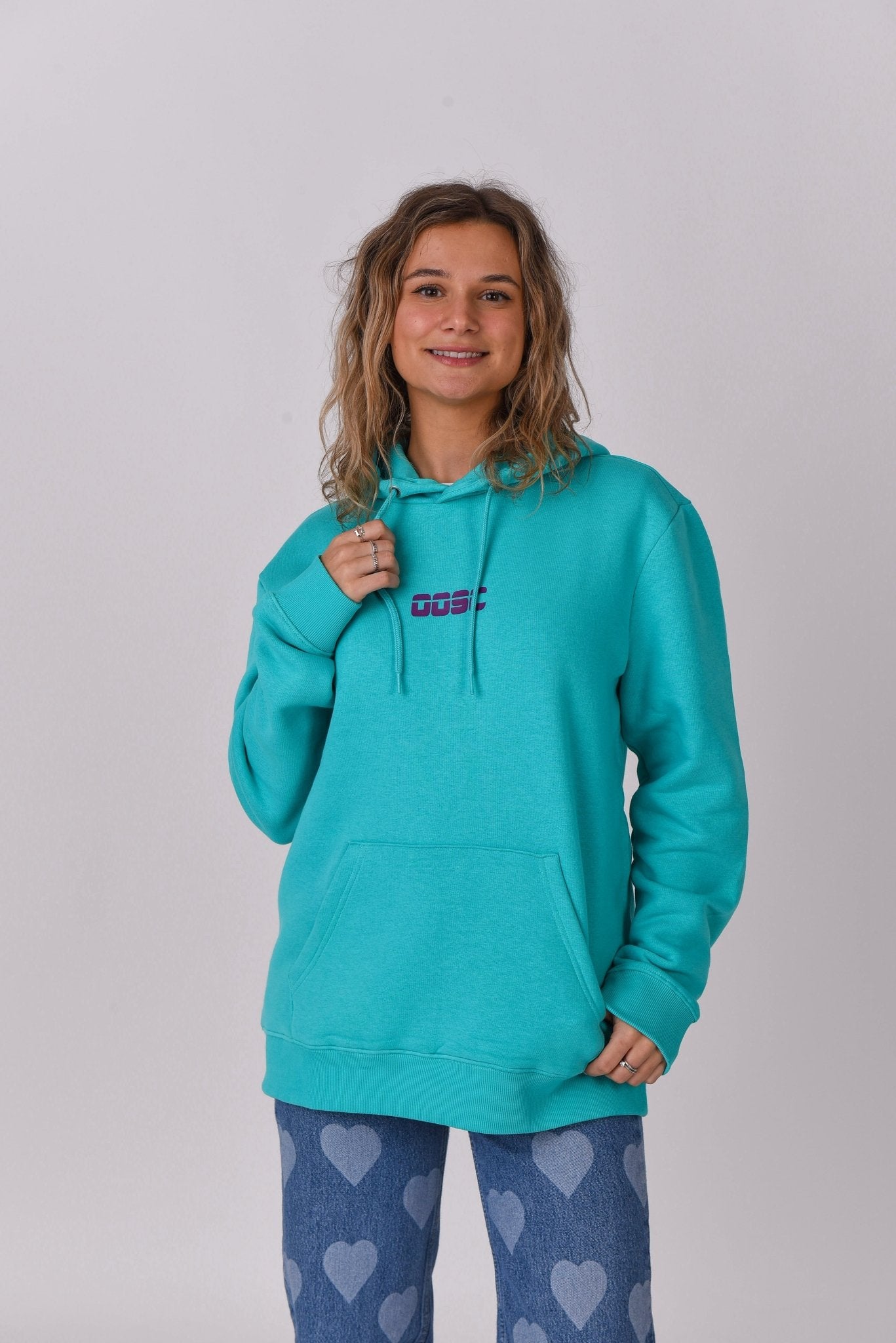 Retro OOSC Hoodie - Aqua - OOSC Clothing - USA