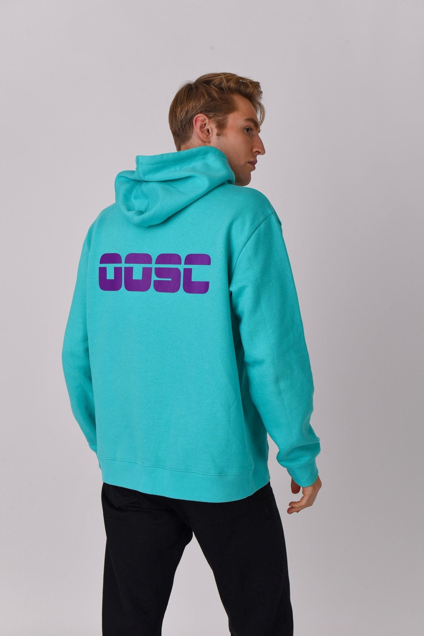 Retro OOSC Hoodie Aqua - OOSC Clothing - USA