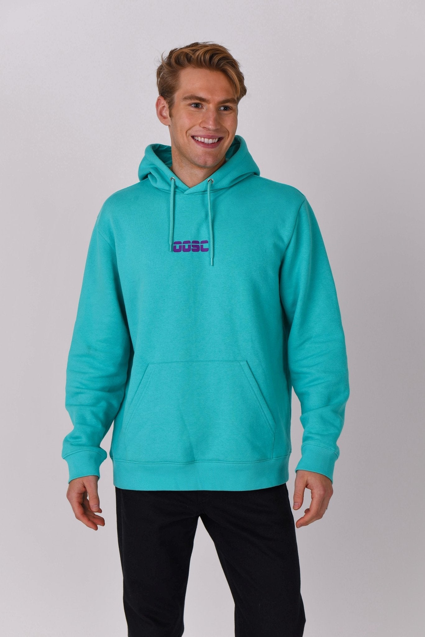 Retro OOSC Hoodie Aqua - OOSC Clothing - USA