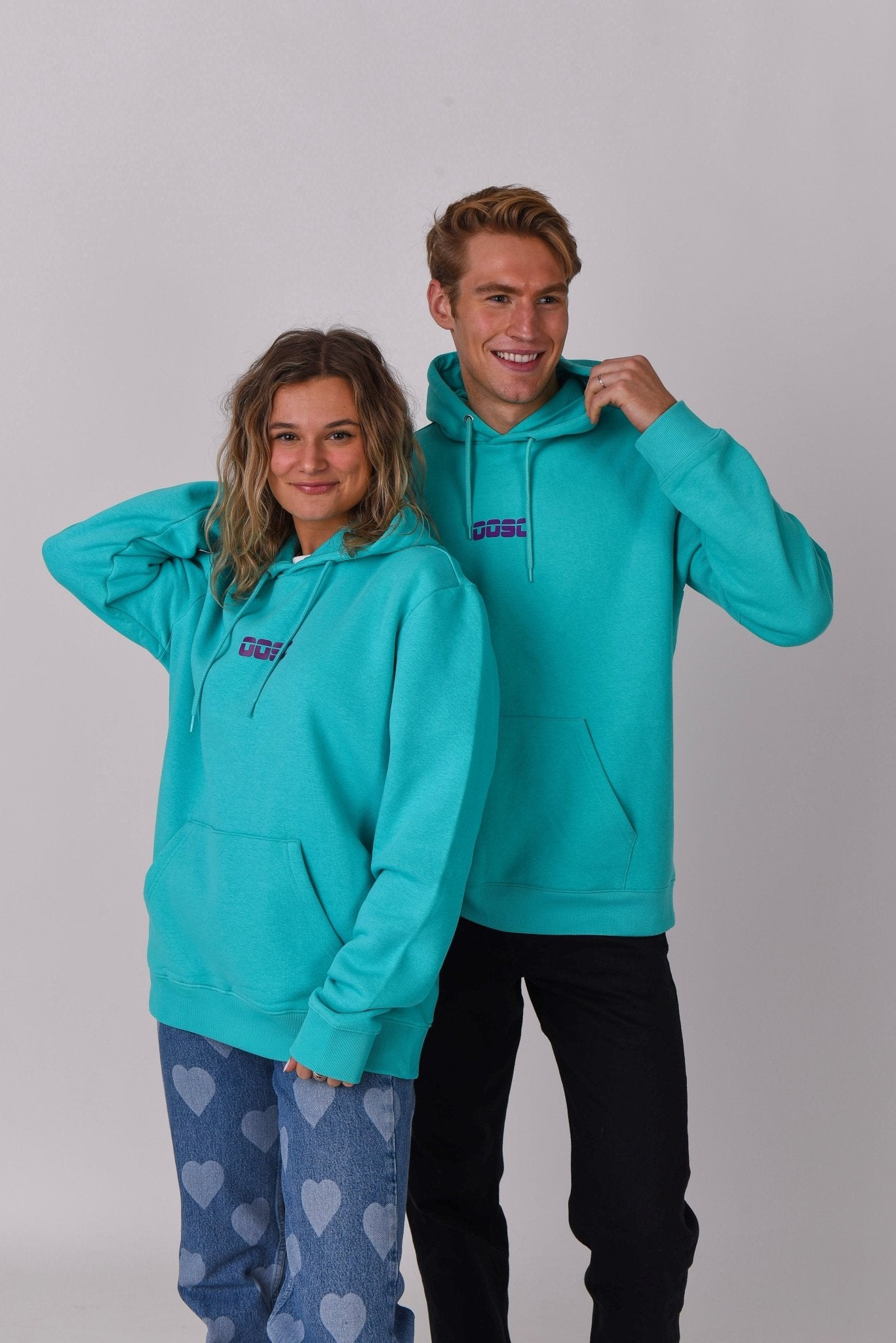 Retro OOSC Hoodie - Aqua - OOSC Clothing - USA