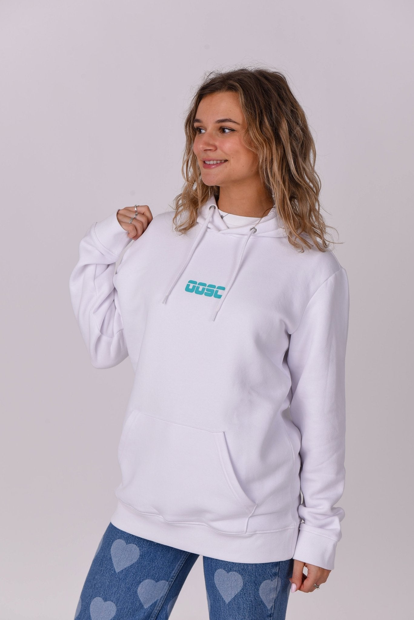 Retro OOSC Hoodie - White - OOSC Clothing - USA