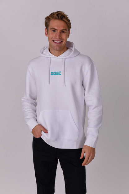 Retro OOSC Hoodie White - OOSC Clothing - USA