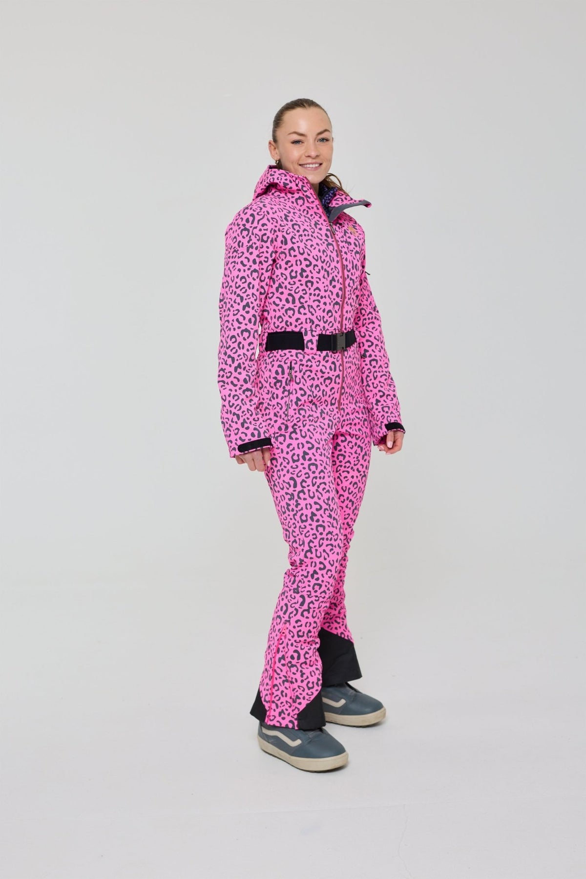 Rosé Leopard Ski Suit - OOSC Clothing - USA