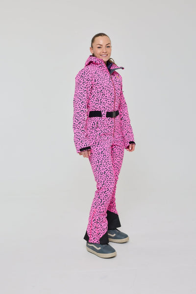Rosé Leopard Ski Suit - OOSC Clothing - USA