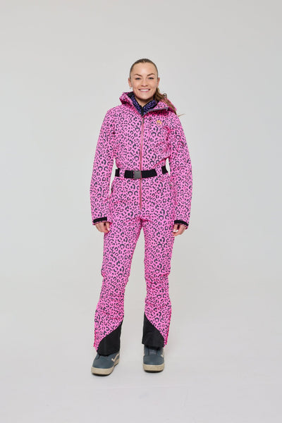 Rosé Leopard Ski Suit - OOSC Clothing - USA