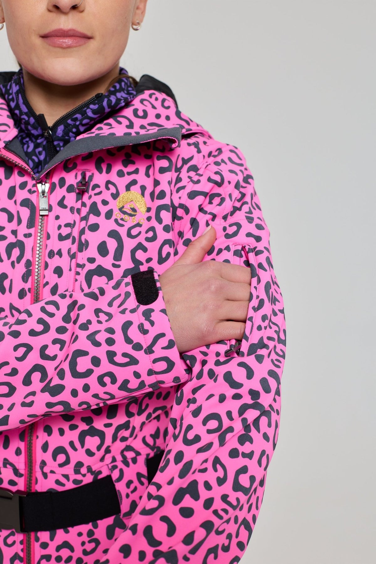 Rosé Leopard Ski Suit - OOSC Clothing - USA